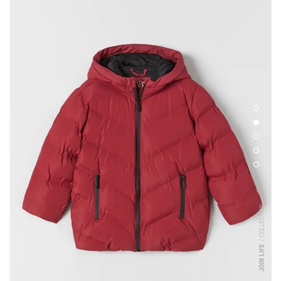 Zara kids red puffer jacket size 9 - Picture 2 of 8